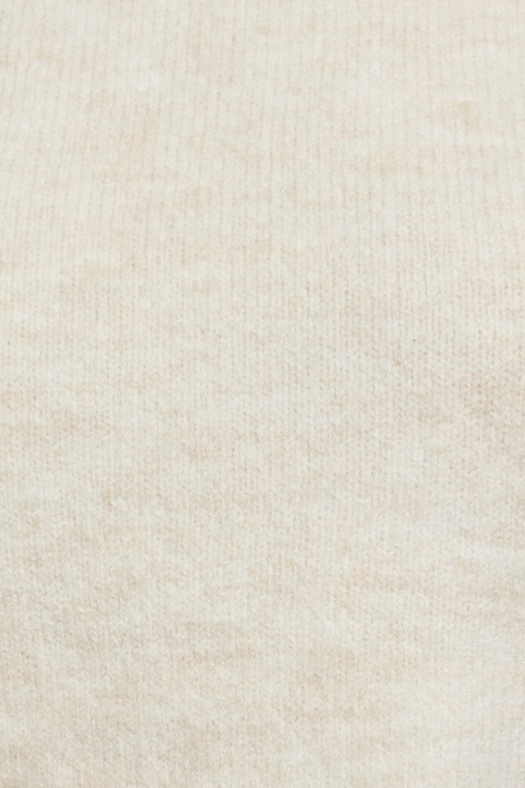 Spongy Cropped Turtleneck, Rainy Day Melange, large