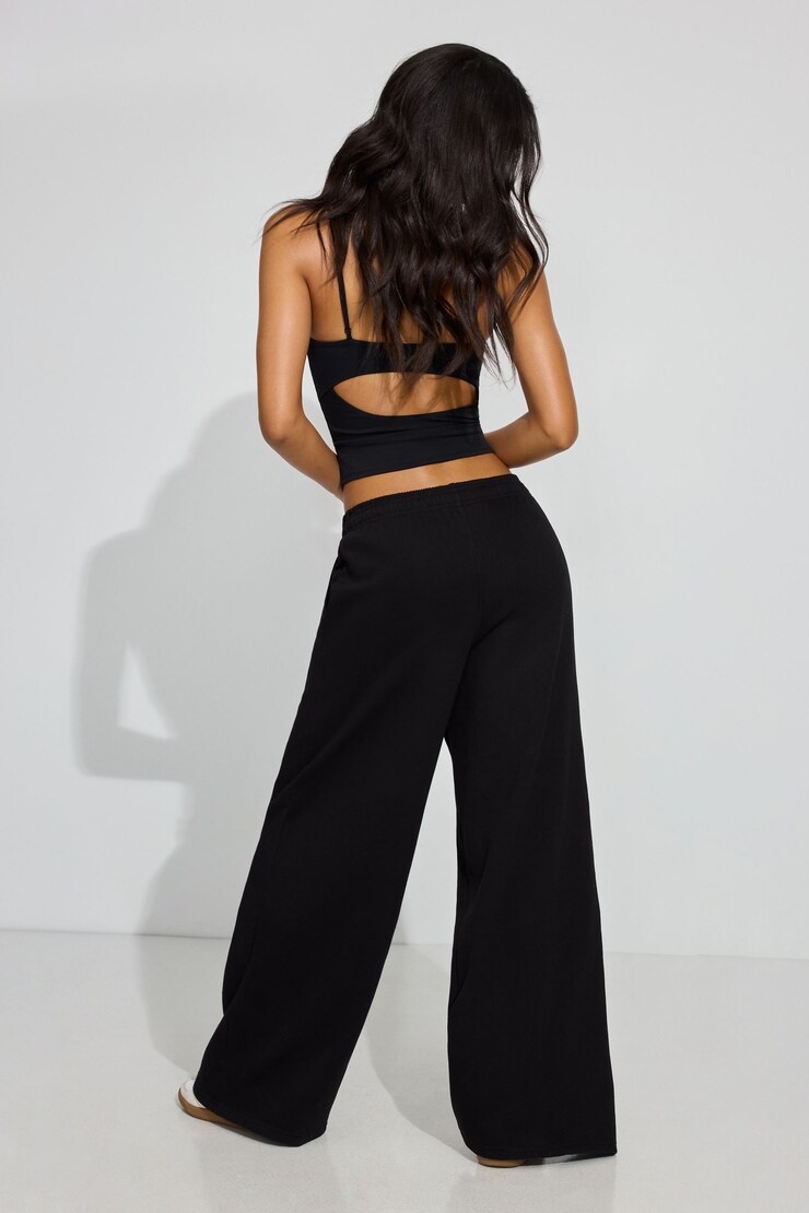 UltraFleece Super Wide Leg Sweatpants, Jet Black, large