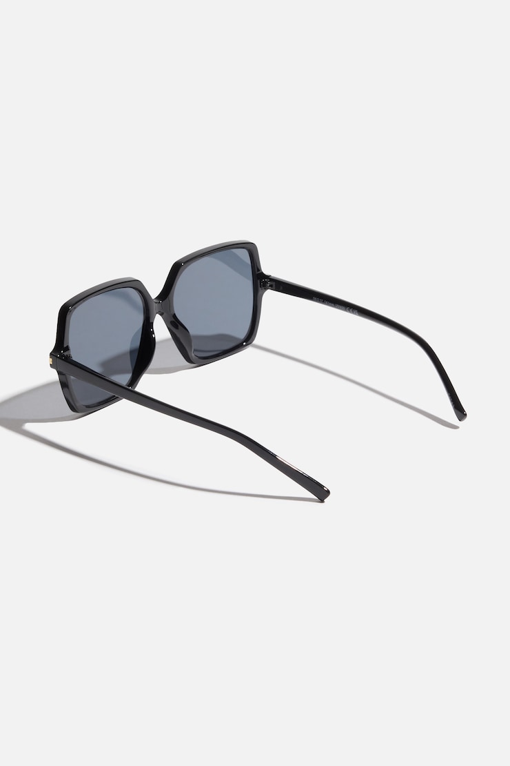Oversized '70s Square Sunglasses Jet Black large