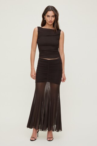 knee length dresses for ladies Sheer Overlay Maxi Skirt – BlackMilk Clothing main image 0