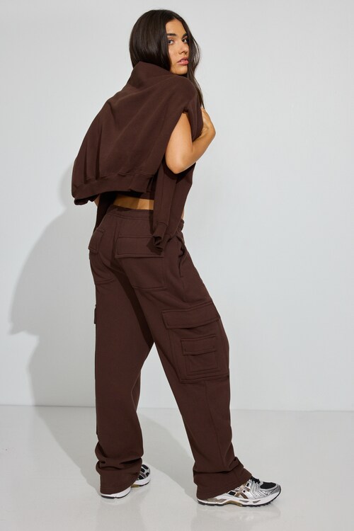 Alternative view # 2 of Garage Fleece UltraFleece Cargo Sweatpants in Armadillo Brown