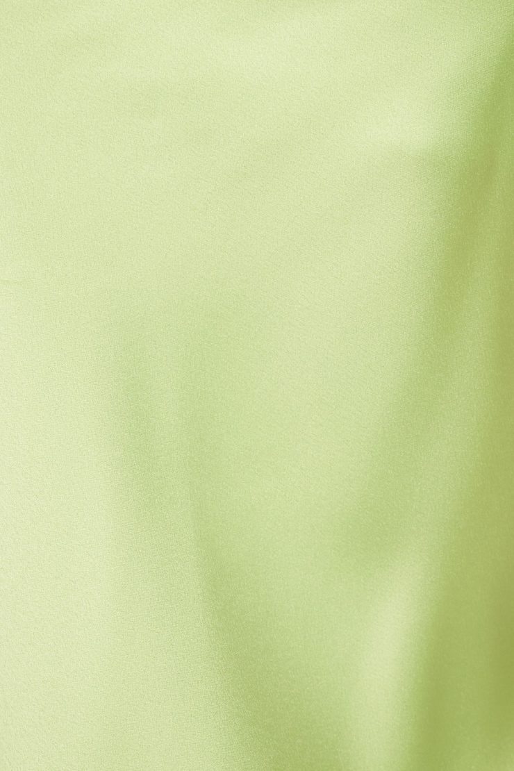 Robe nuisette en satin à col châle Dani Vert sève large