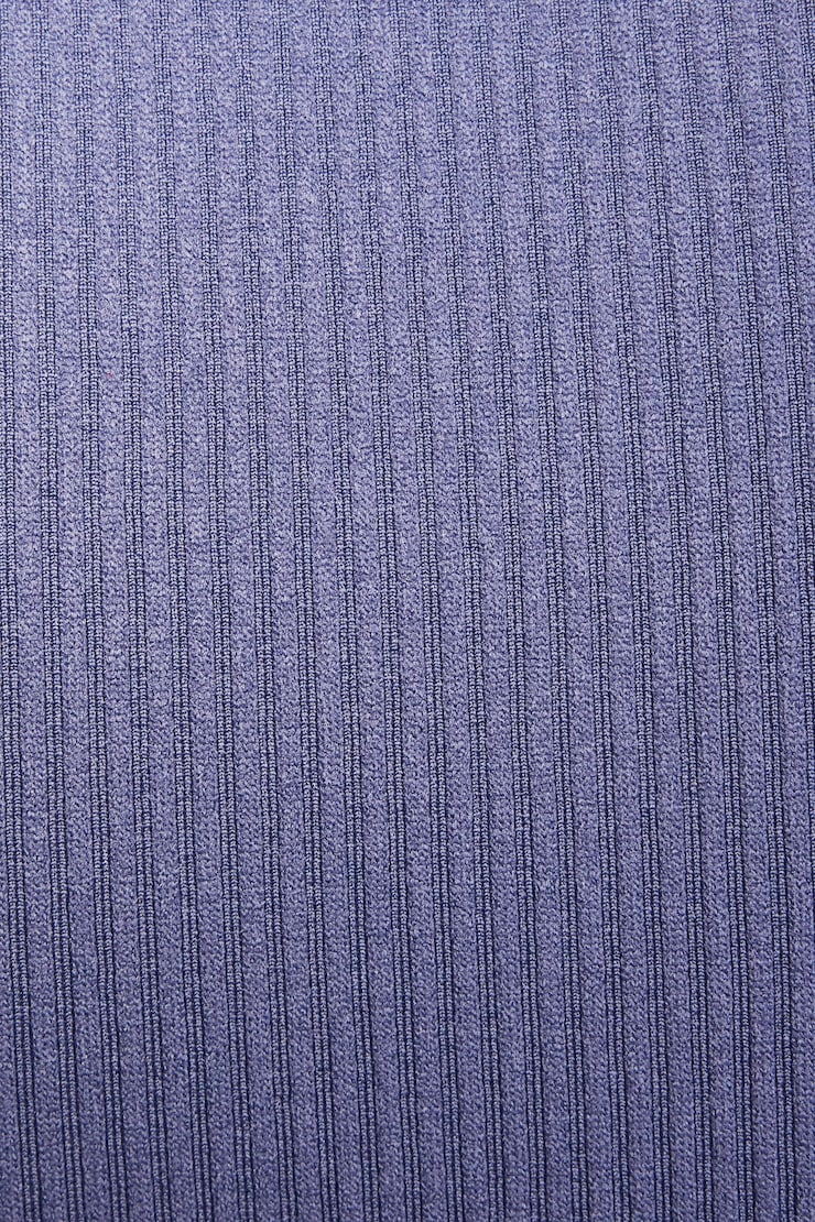 Sonia Seamless Plunge Tee, Dyed Indigo, large
