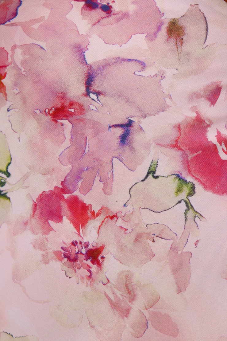 Floral Ruffle V Neck Maxi Dress