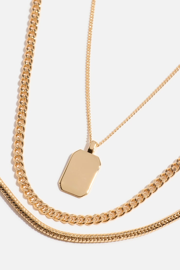 3-Pack Medallion Necklaces Gold large