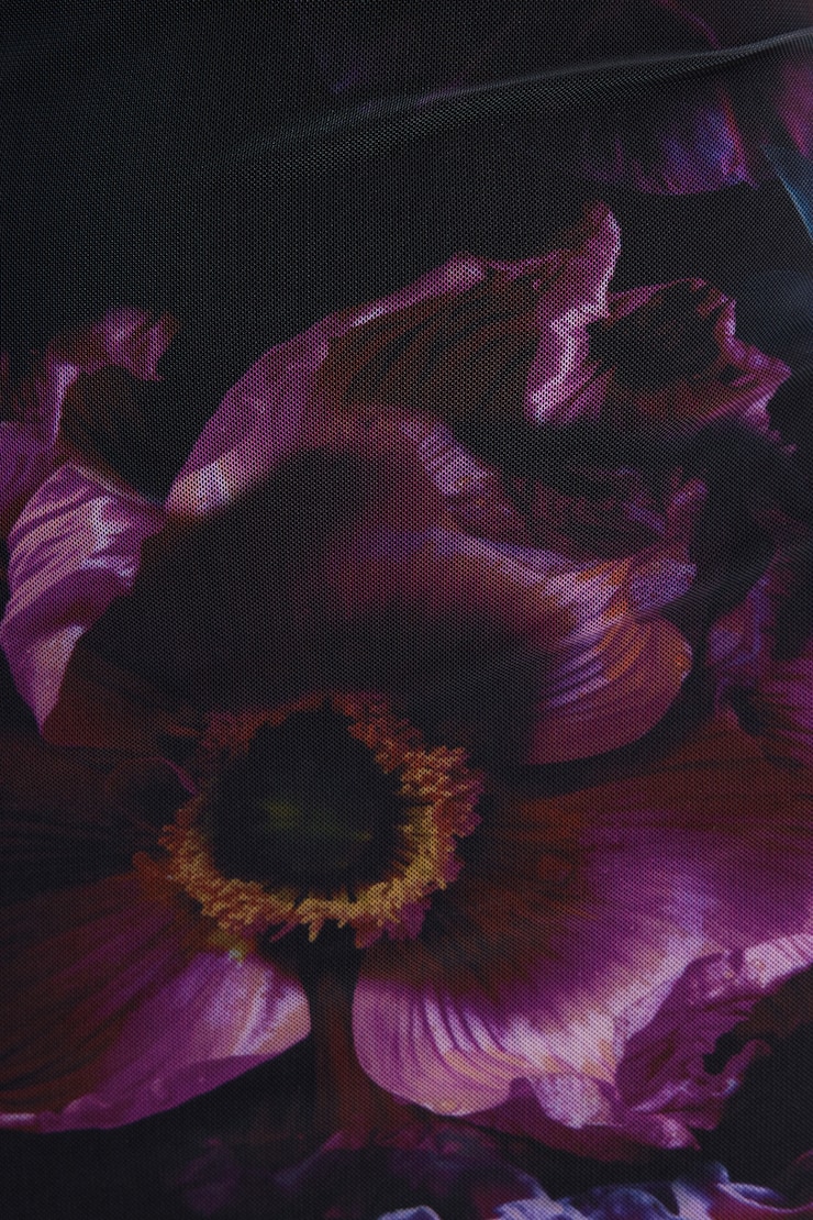 Robe maxi froncée en maille Serene