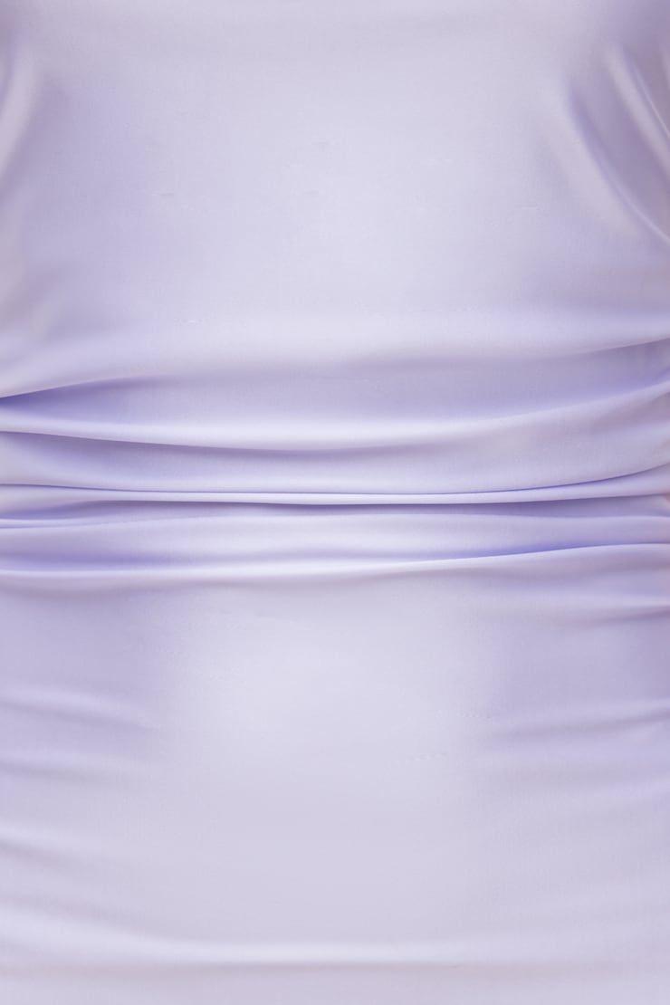 Stretch Satin Halter Maxi Dress Purple Heather large