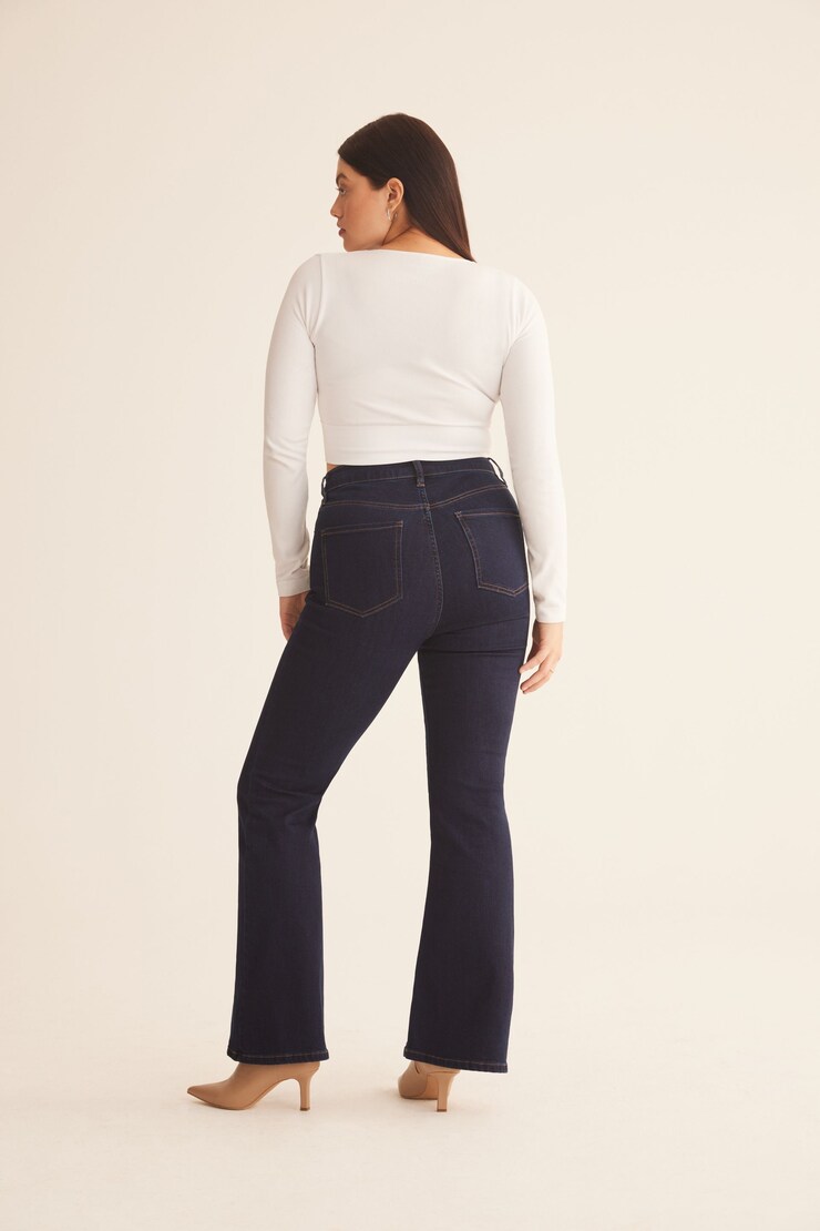 Hailey Flared Jeans Night Tide - Indigo Dark Blue large