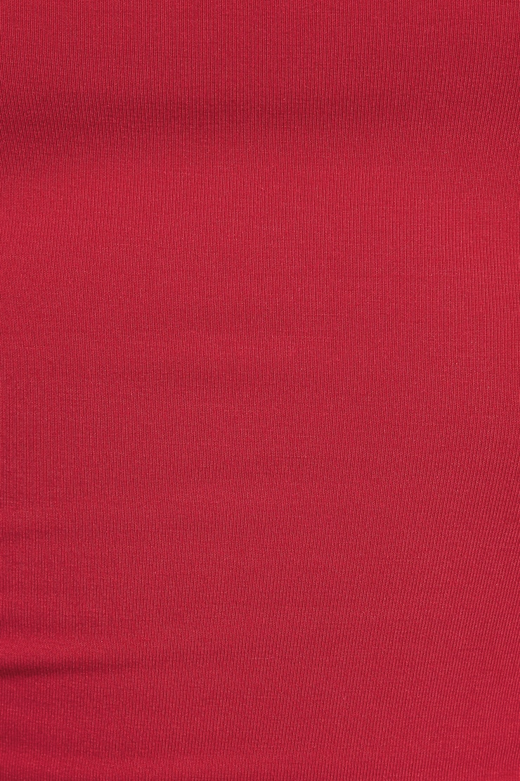 Smooth Open Neck Tee, Jester Red, large