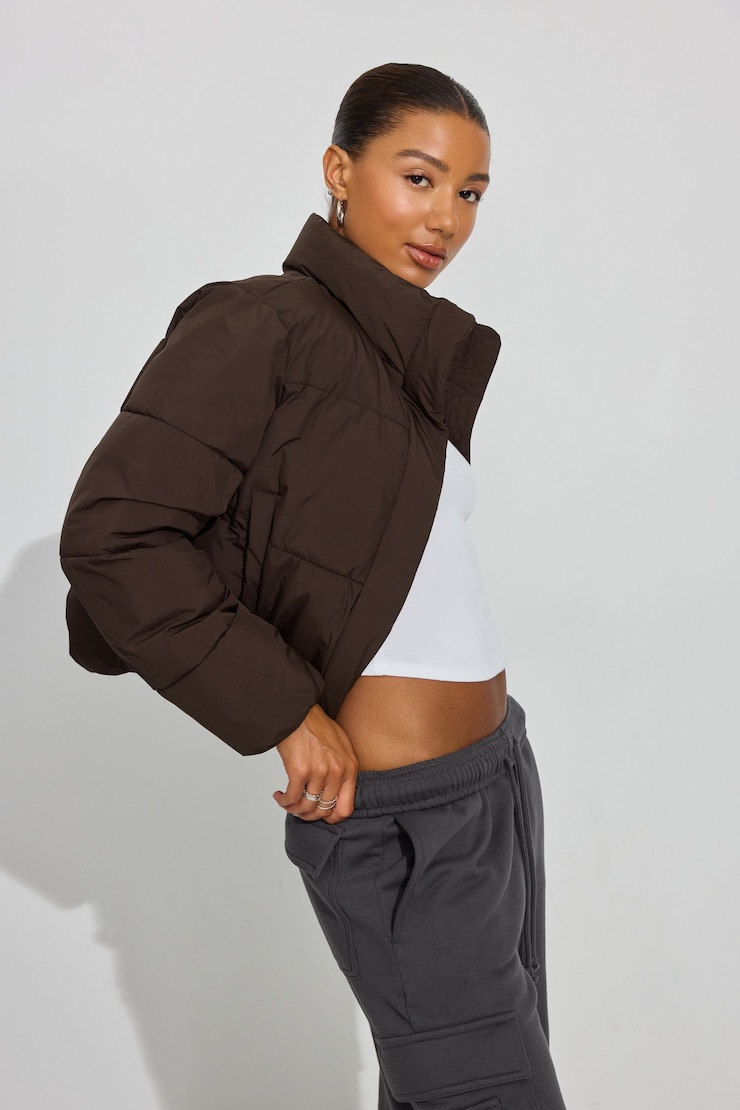 Mini Puff Jacket, Armadillo Brown, large