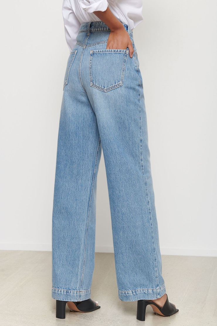 ETHOS | Heidi Ultra High Waist Wide Leg Jeans Medium Indigo Blue large
