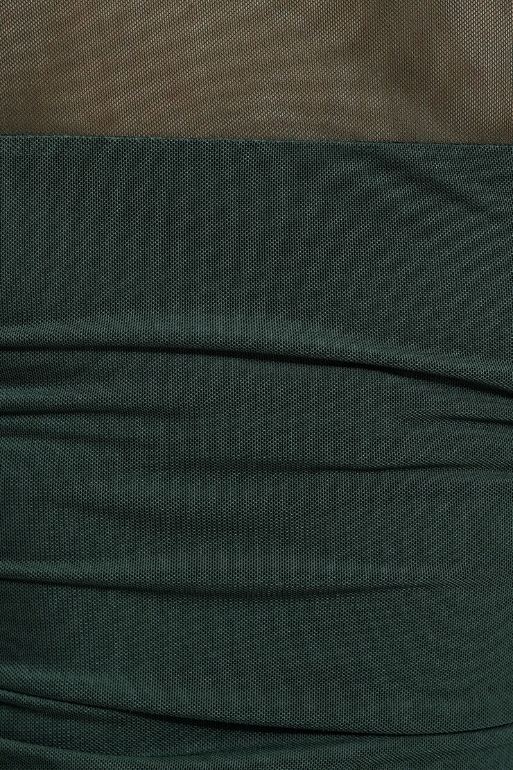 Shirred Long Sleeve Bolero Top Scarab large