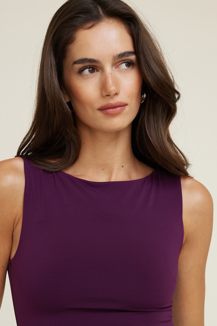 Nola Sculpt Tank Top Deepest Plum large