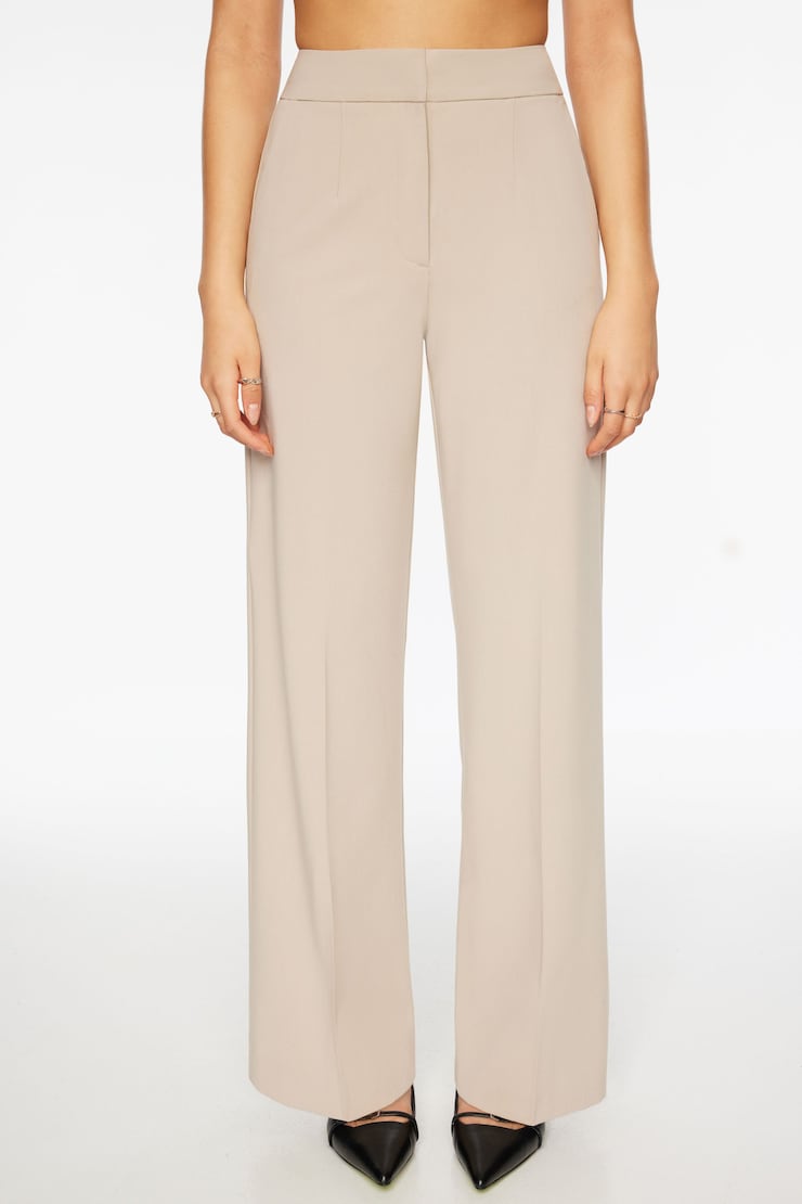 Yasmin Straight Leg Pant Pure Cashmere Brown large