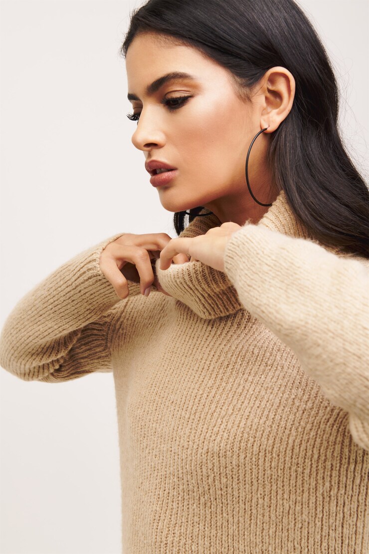 Harlow Turtleneck Sweater  Cinnamon Brown large
