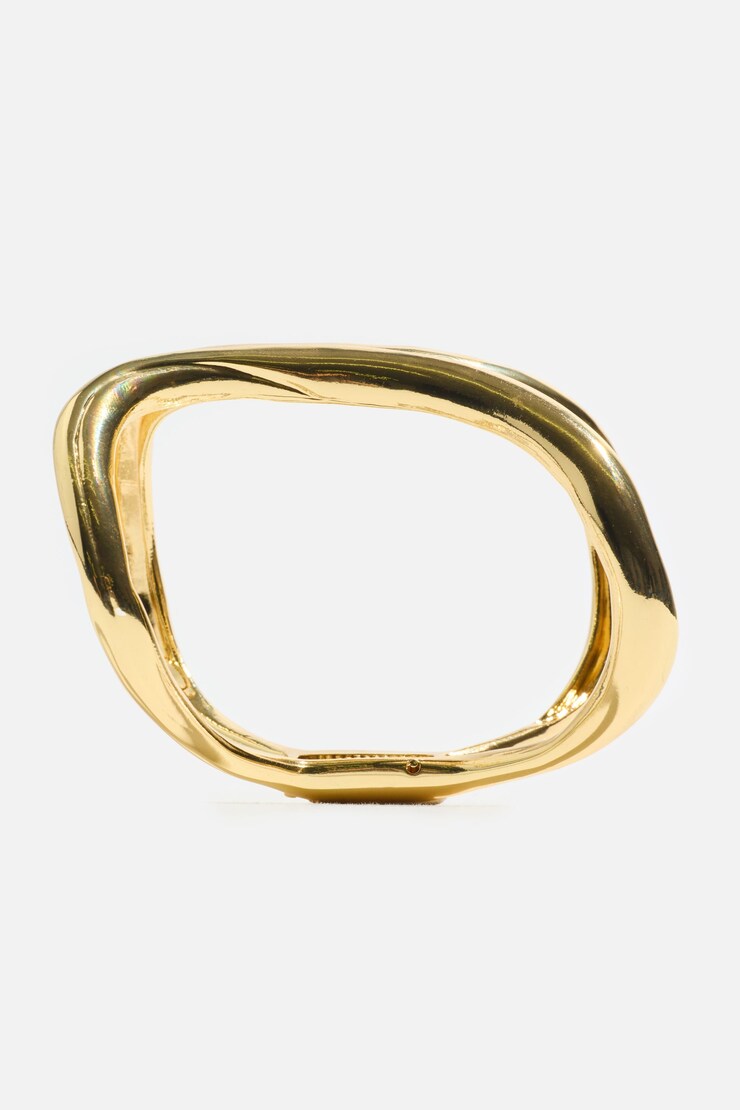 Double Curved Cuff Bracelet Gold large