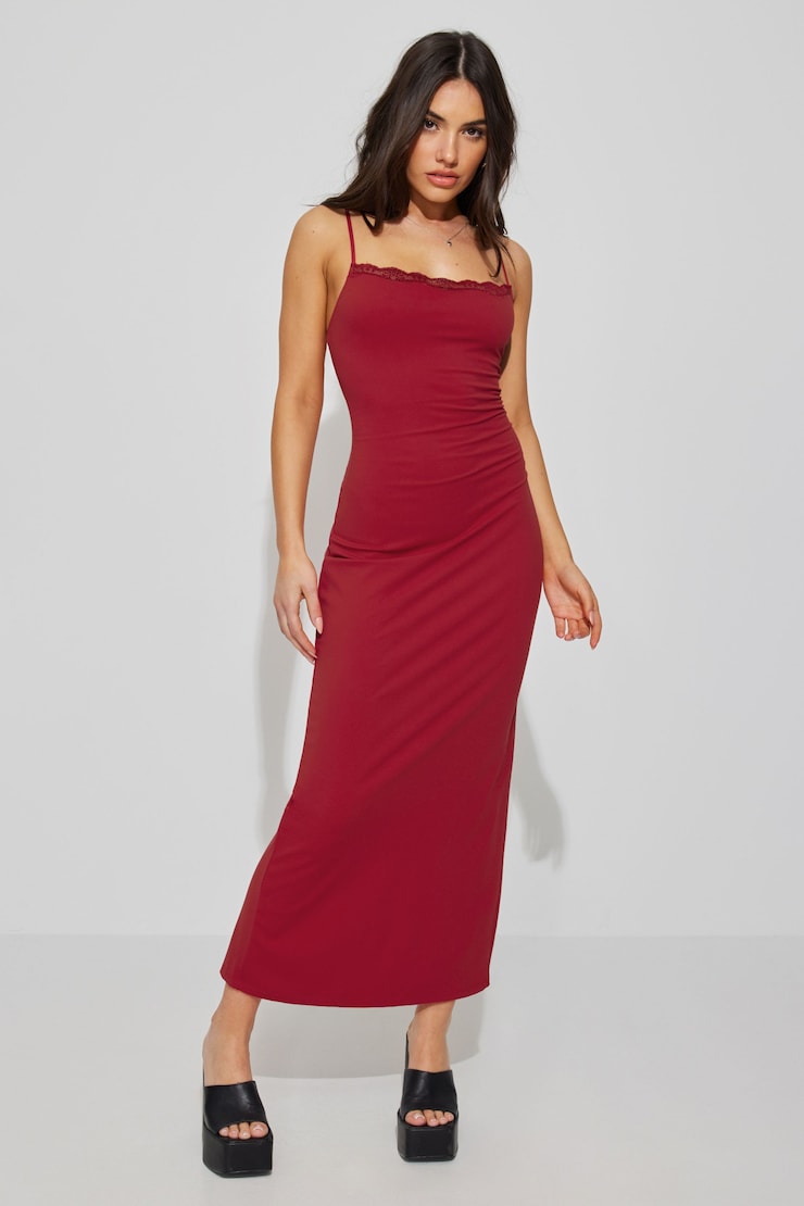 Tianna Lace Trim Maxi Dress