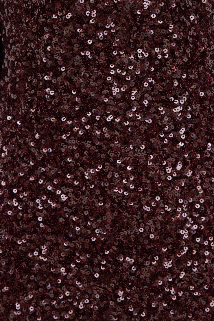 Sequin Cowl Back Mini Dress