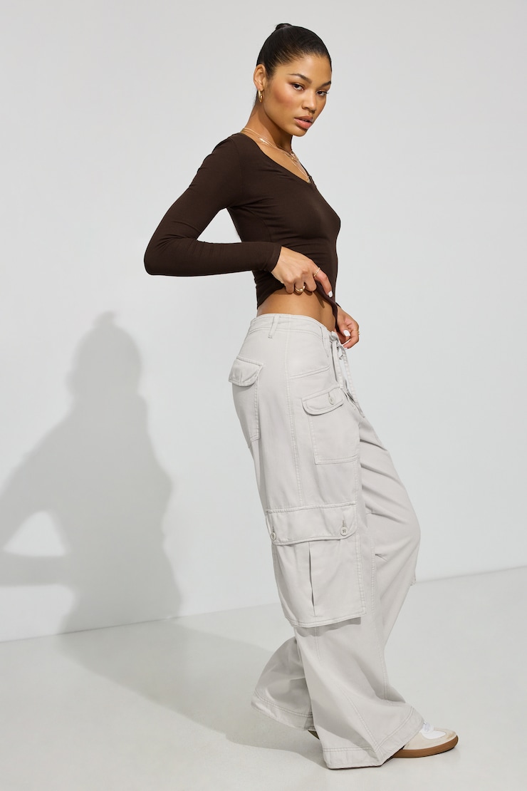 Extreme Baggy Cargo Pants, Cement Grey, large