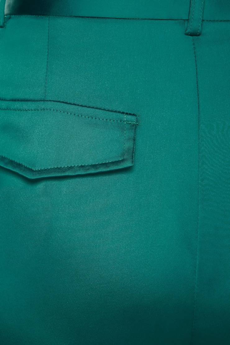 Izabel Satin Straight Leg Cargo Pants Shaded Spruce Green large