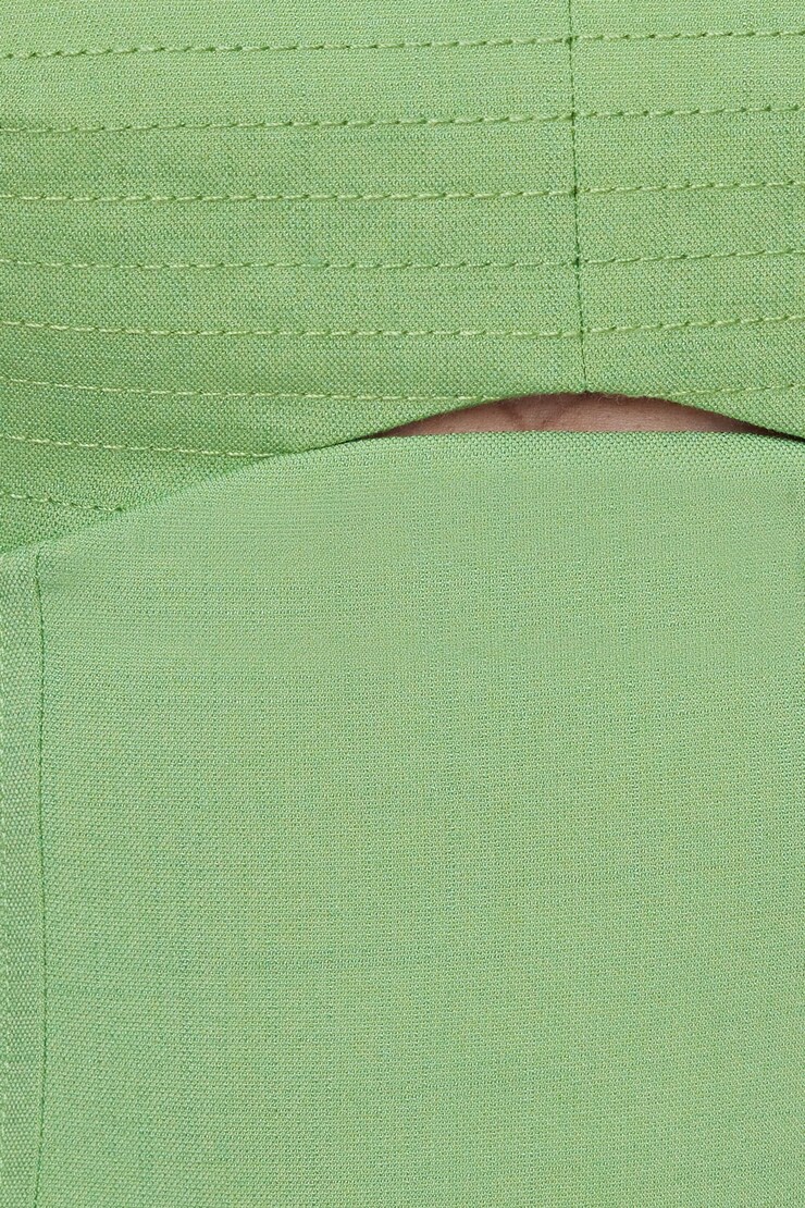 Minirobe évasée à entailles Vert Aspen large