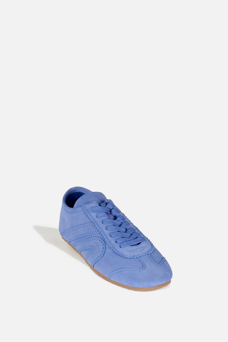 JEFFREY CAMPBELL | Espadrilles Aleta Suède bleu poudre large