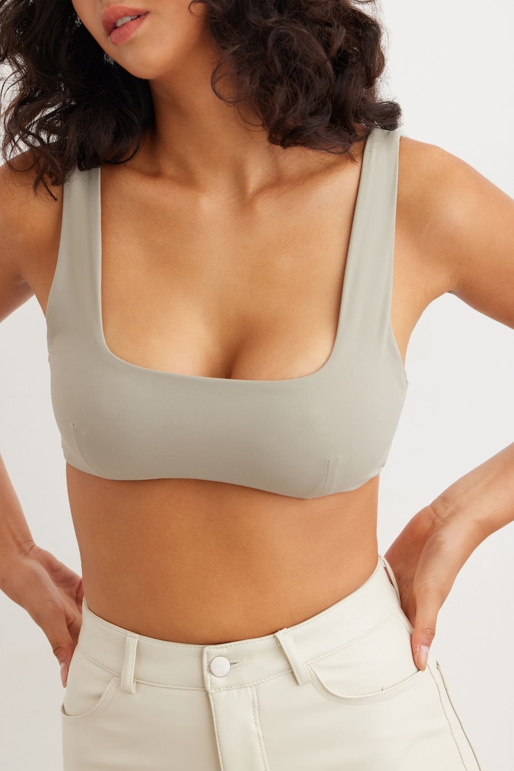 Alani Sculpt Micro Bra Top Vintage Khaki large