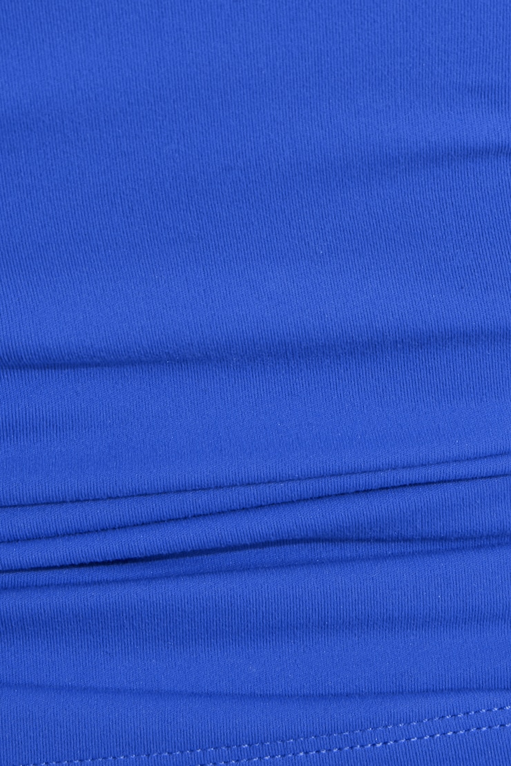 Sleek Crewneck Long Sleeve Top, Electric Blue, large