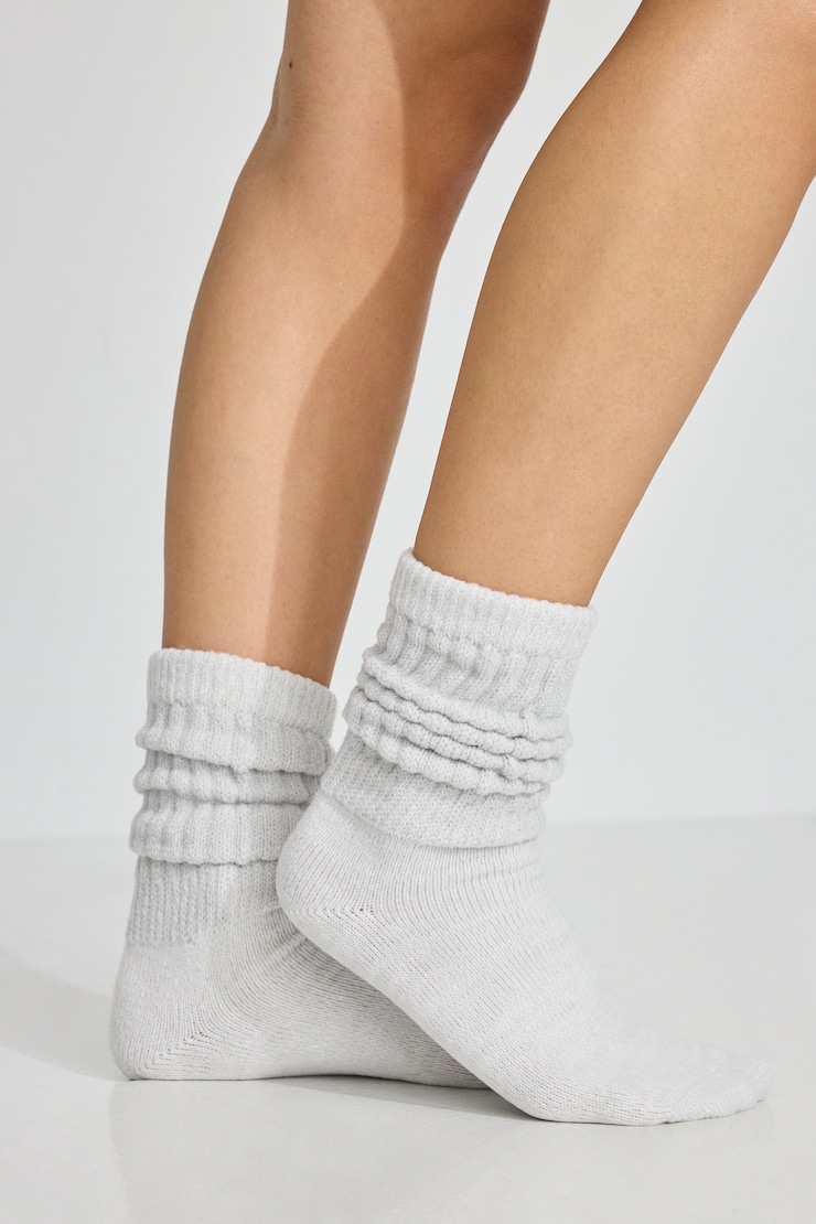 Scrunch Cloud Sock, Spring Grey Mix, large