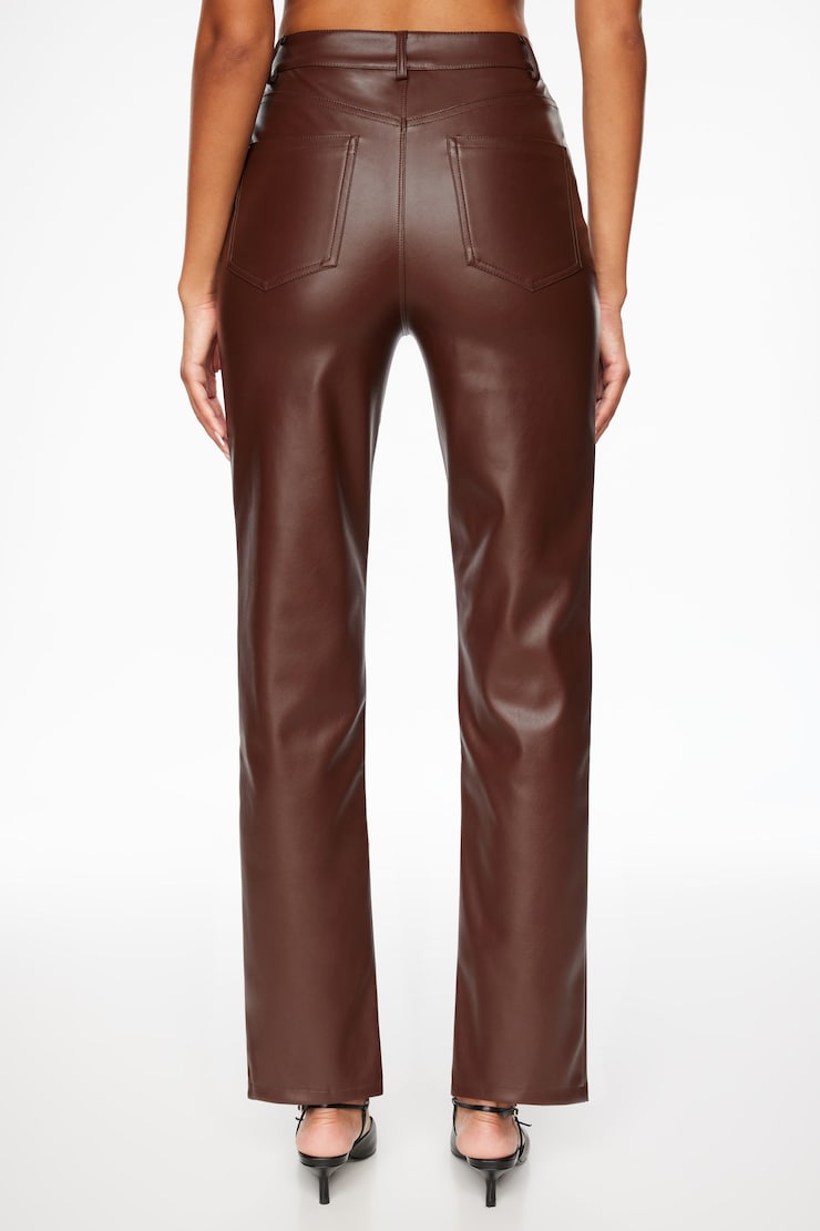 Yasmin Linen Straight Leg Pants-Test 767/769 Brown French Roast large