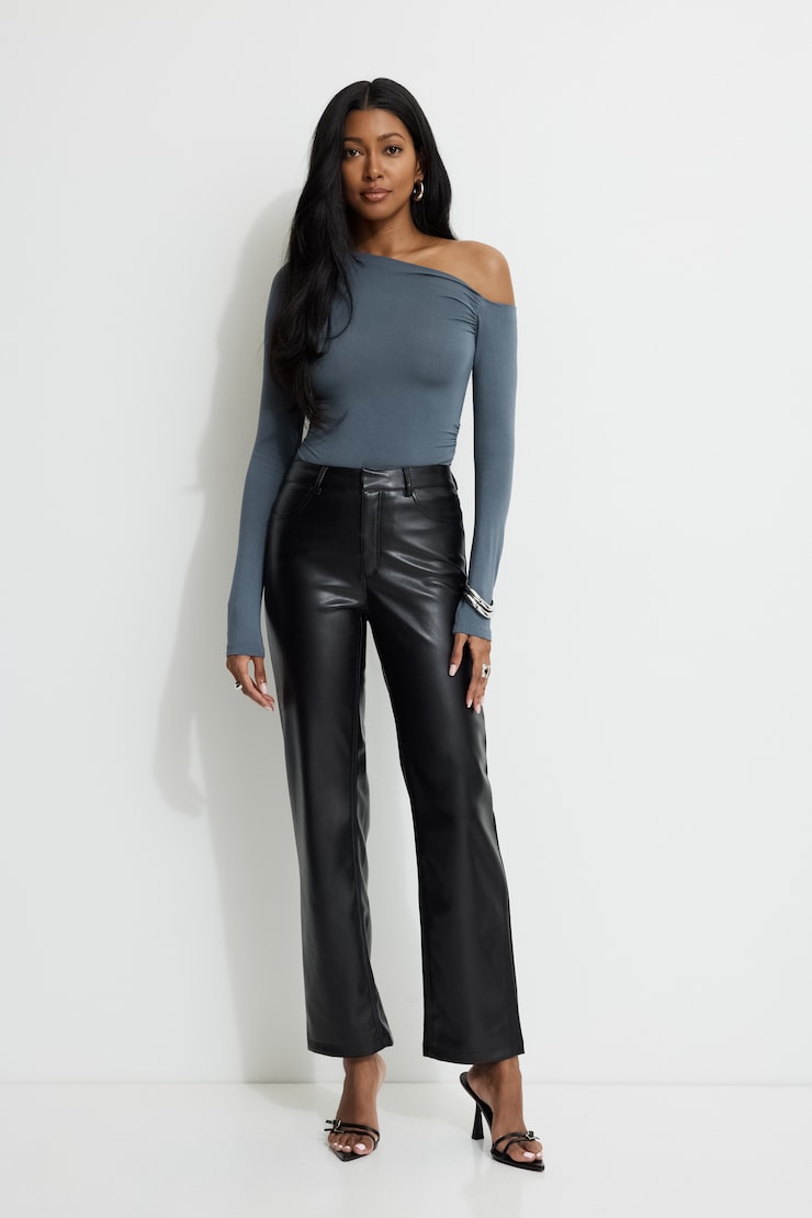 Kat Single Shoulder Jersey Top Turbulence large