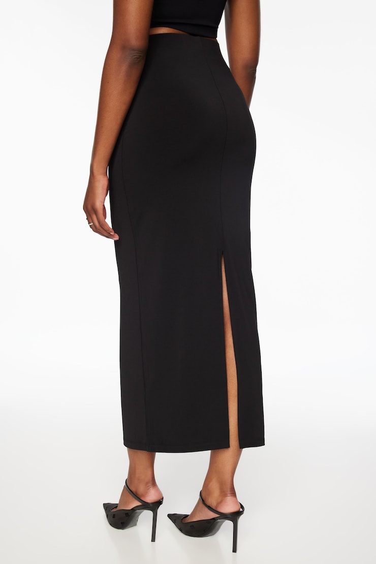 Arya Sculpt Maxi Skirt Jet Black  large