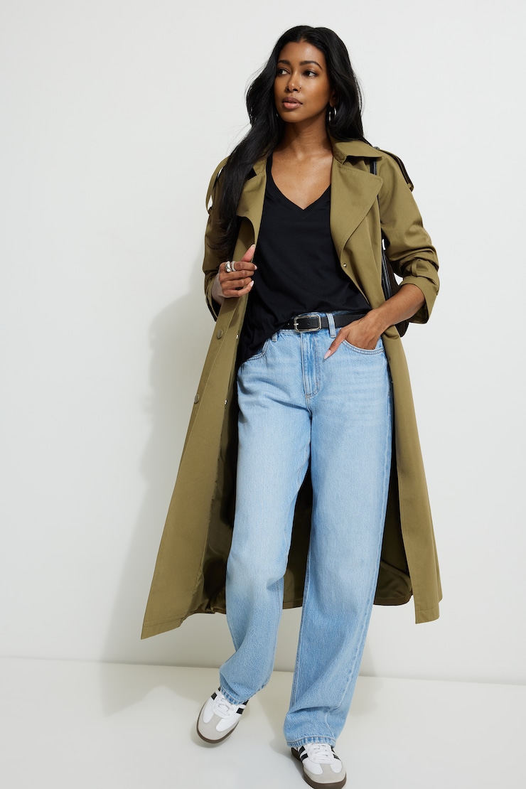 T-shirt essentiel en coton à col V