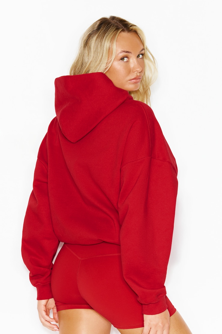 UltraFleece Hoodie, Scarlet Flame Red, large
