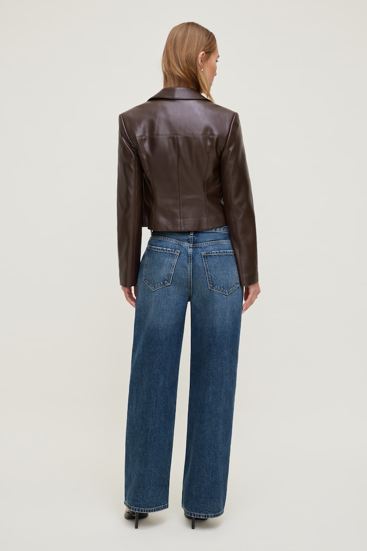 Rowan Mid Rise Baggy Wide Leg Jeans Medium Indigo / Aspen Blue large