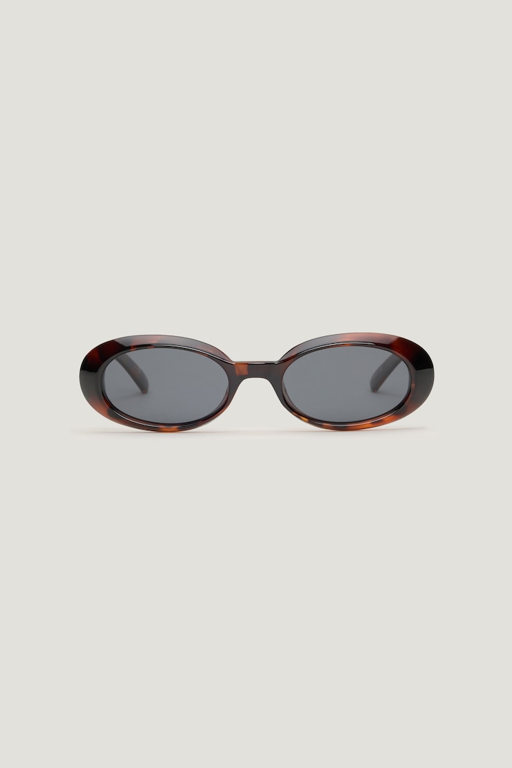 LE SPECS | Work It! Oval Sunglasses Dark Tort / Smoke large