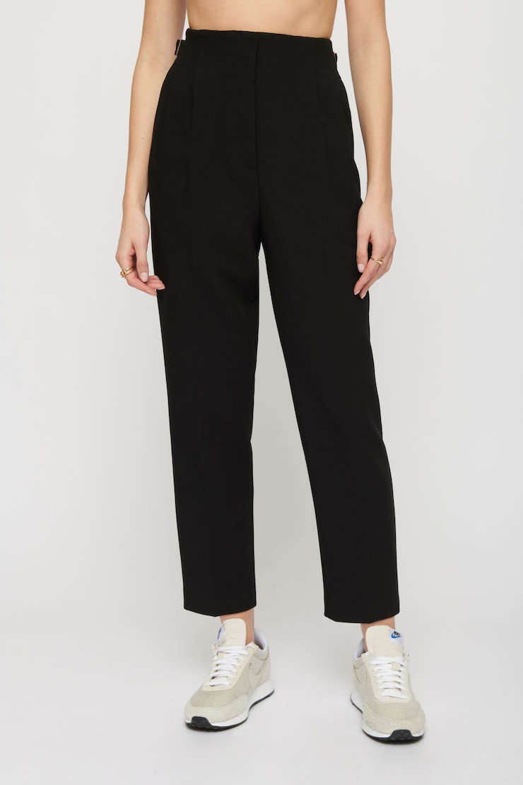 Gigi Carrot Pants with Side Tabs Jet Black large
