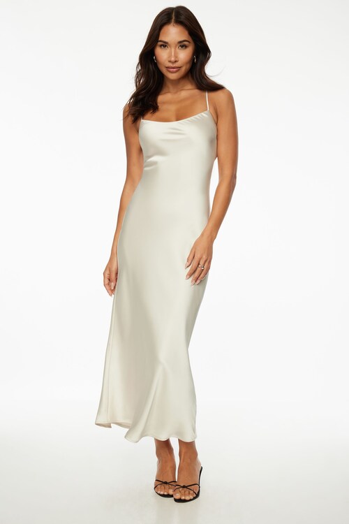 fitted lace wedding dress Adelia Maxi Dress Bistre
