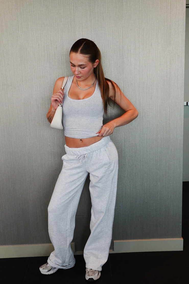 UltraFleece Straight Leg Sweatpants, Spring Grey Mix, large