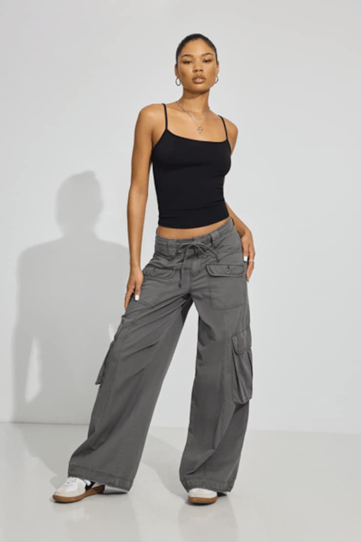 Extreme Baggy Cargo Pants, Smoked Out Grey, large