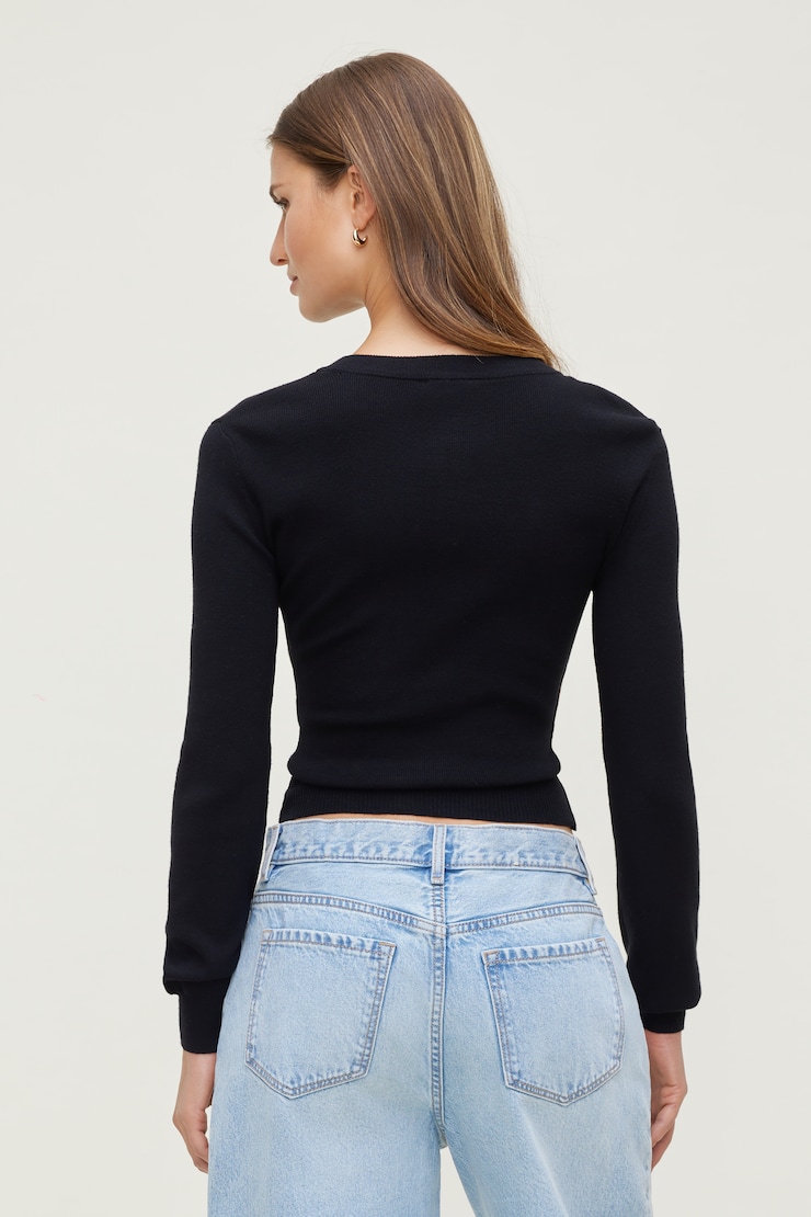 Cardigan à col rond Rebecca