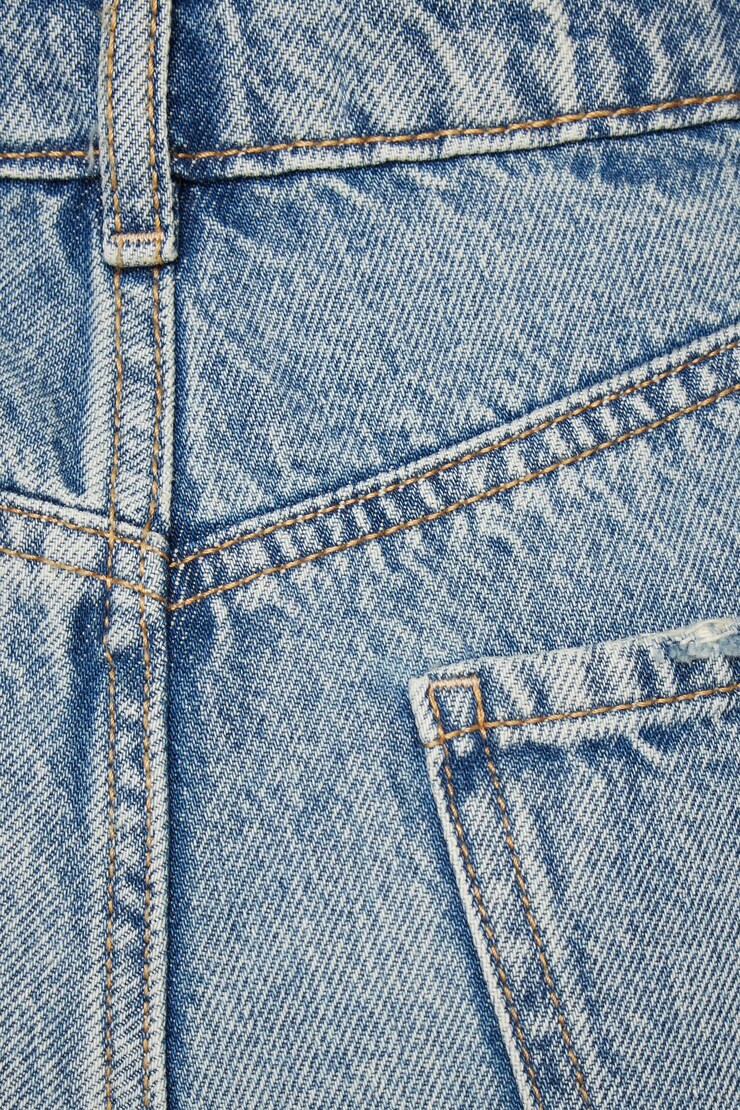 Justina Straight Denim Shorts Indigo Light large