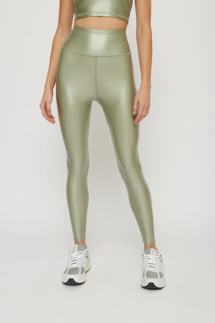 Laurent Shiny Legging Sage Green large
