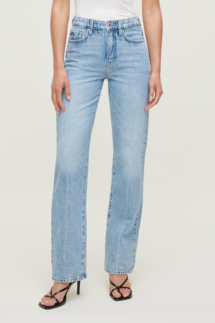 Cara Rigid High Rise Straight Leg Jeans Medium Light Indigo / Estes Blue large