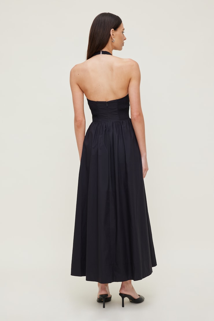 Taylor Poplin Maxi Dress Jet Black large