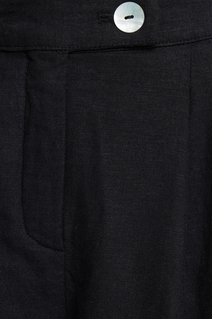 Pleated Linen Shorts