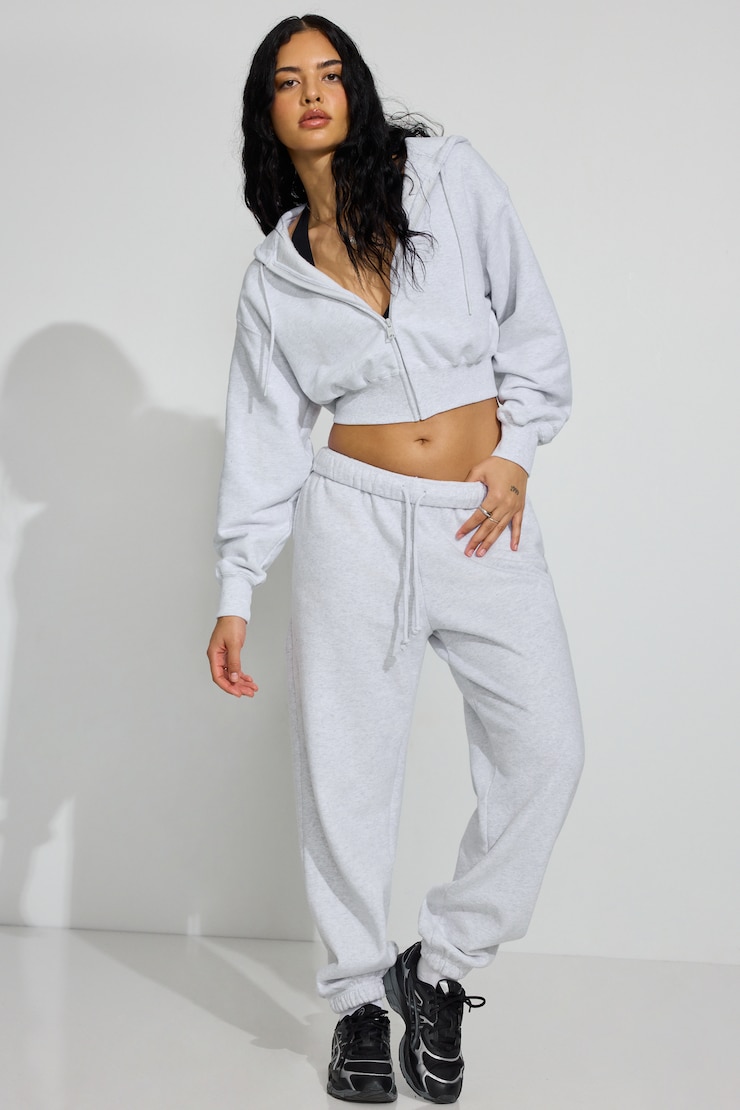 SoftTerry Bubble Zip Hoodie, Spring Grey Mix, large