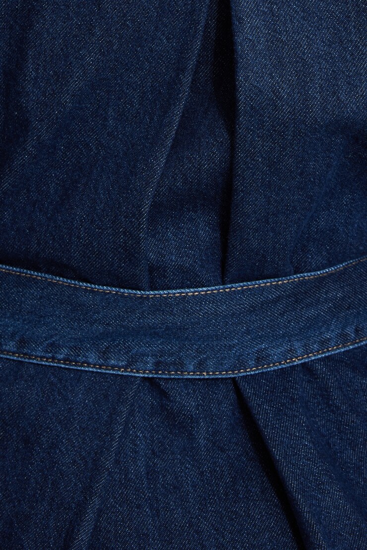 Trench écourté en denim Pagosa large