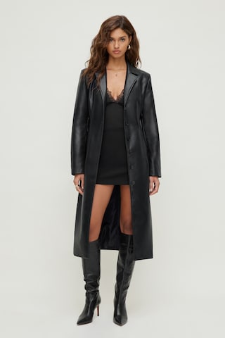 knee length dresses for ladies Bad Gal 90s Faux Leather Midi Wiggle Dress | Black or Caramel