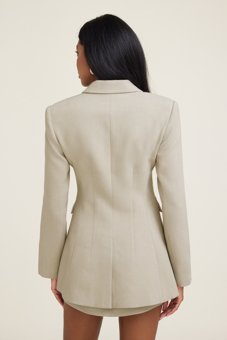 Nipped Waist Blazer Simply Taupe large